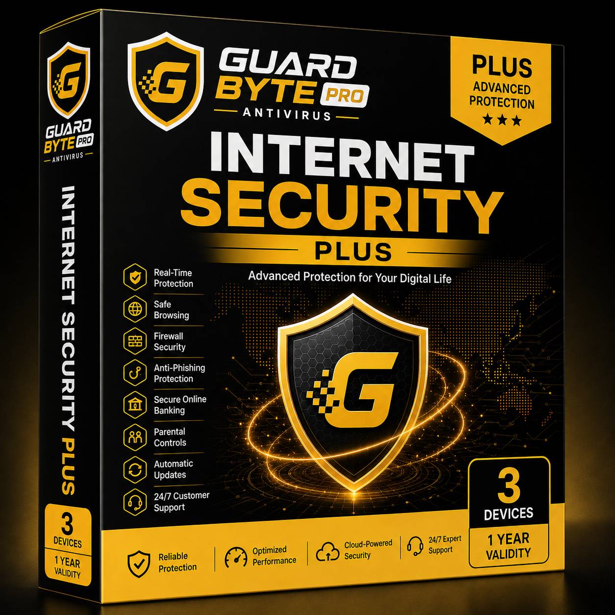 GuardBytePro Internet Security Plus (3Devices / 1 Year)